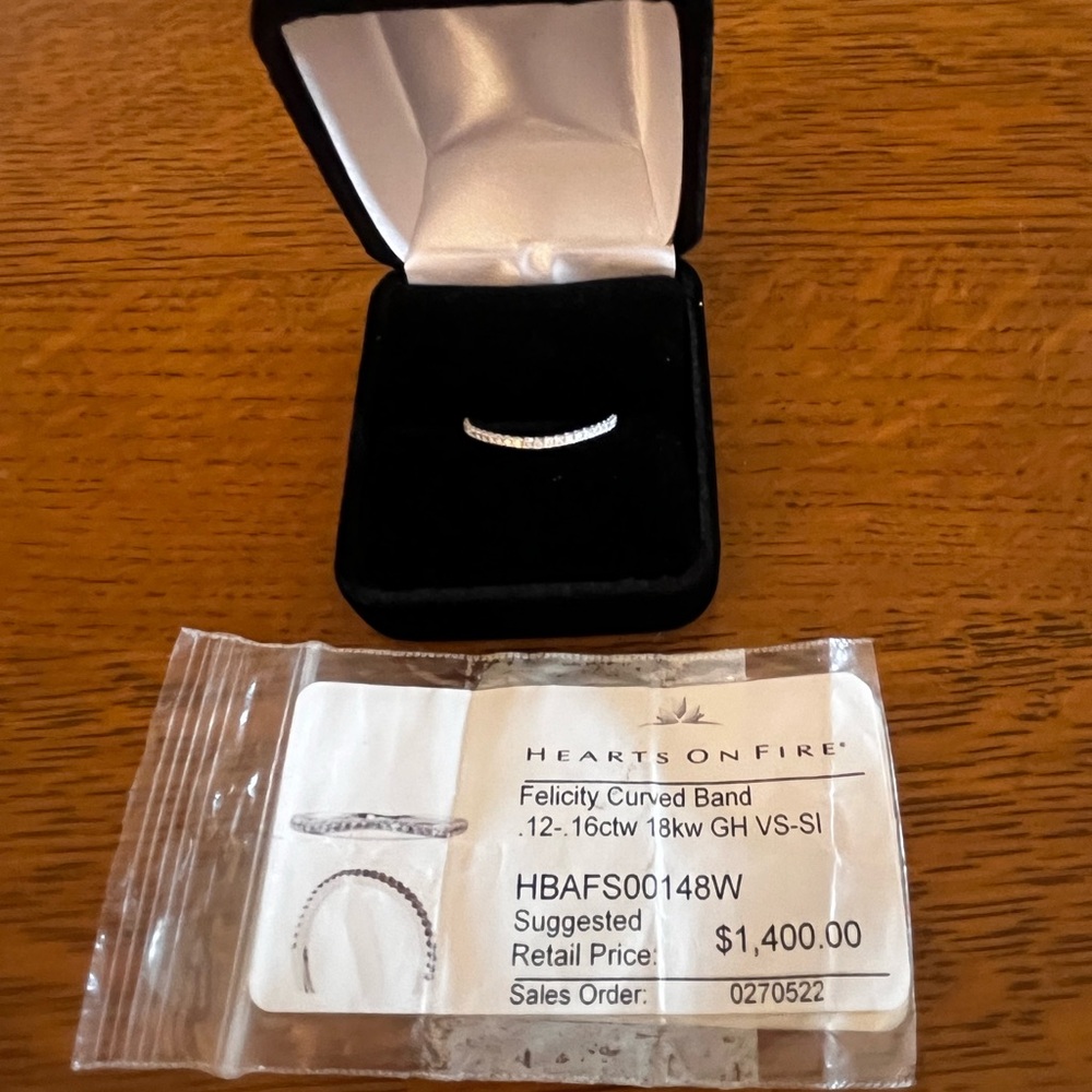Hearts on Fire Diamond Curved Band in White Gold